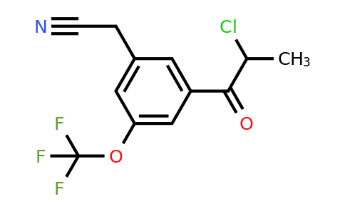 1805889-93-3 | 3-(2-Chloropropanoyl)-5-(trifluoromethoxy)phenylacetonitrile