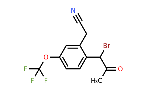 1805890-09-8 | 2-(1-Bromo-2-oxopropyl)-5-(trifluoromethoxy)phenylacetonitrile