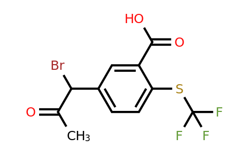 1805890-69-0 | 5-(1-Bromo-2-oxopropyl)-2-(trifluoromethylthio)benzoic acid