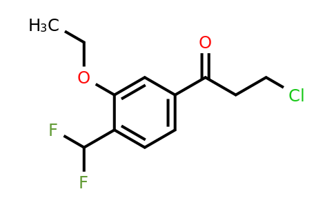 1805890-77-0 | 3-Chloro-1-(4-(difluoromethyl)-3-ethoxyphenyl)propan-1-one