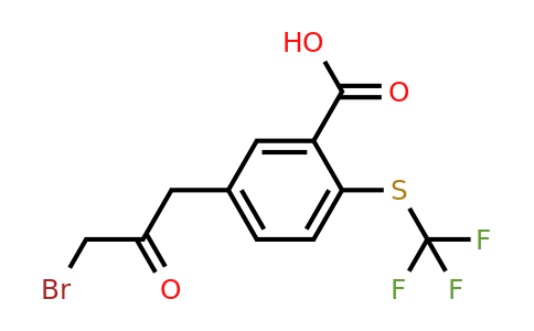 1805890-80-5 | 5-(3-Bromo-2-oxopropyl)-2-(trifluoromethylthio)benzoic acid