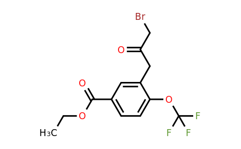 1805891-37-5 | Ethyl 3-(3-bromo-2-oxopropyl)-4-(trifluoromethoxy)benzoate