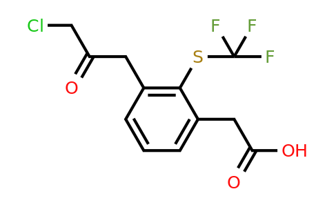 1805891-47-7 | 3-(3-Chloro-2-oxopropyl)-2-(trifluoromethylthio)phenylacetic acid