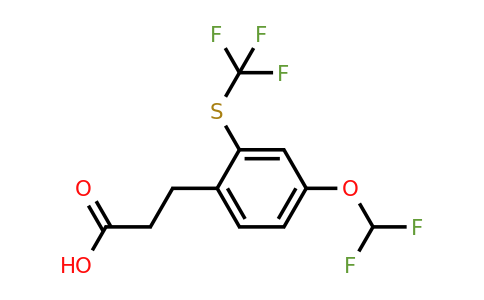 1805891-79-5 | 3-(4-(Difluoromethoxy)-2-(trifluoromethylthio)phenyl)propanoic acid