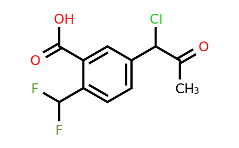 1805891-81-9 | 5-(1-Chloro-2-oxopropyl)-2-(difluoromethyl)benzoic acid