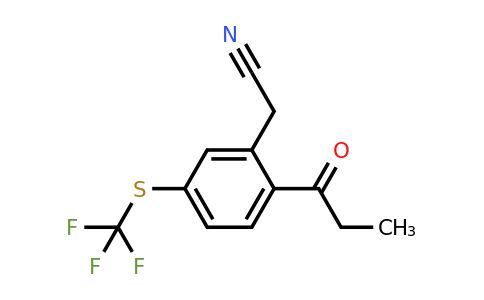 1805892-51-6 | 2-Propionyl-5-(trifluoromethylthio)phenylacetonitrile