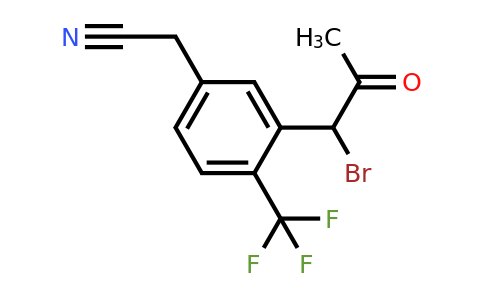 1805892-55-0 | 3-(1-Bromo-2-oxopropyl)-4-(trifluoromethyl)phenylacetonitrile