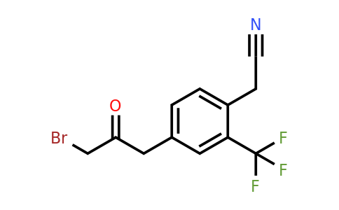 1805892-65-2 | 4-(3-Bromo-2-oxopropyl)-2-(trifluoromethyl)phenylacetonitrile