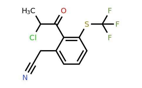 1805892-72-1 | 2-(2-Chloropropanoyl)-3-(trifluoromethylthio)phenylacetonitrile
