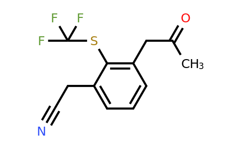 1805892-87-8 | 3-(2-Oxopropyl)-2-(trifluoromethylthio)phenylacetonitrile