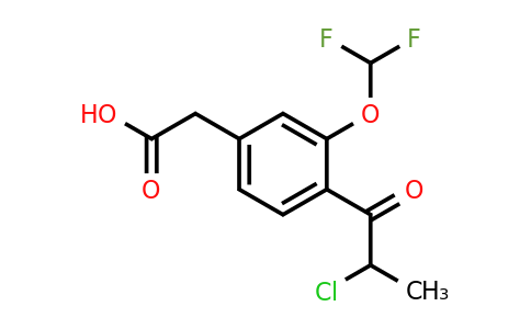 1805893-58-6 | 4-(2-Chloropropanoyl)-3-(difluoromethoxy)phenylacetic acid