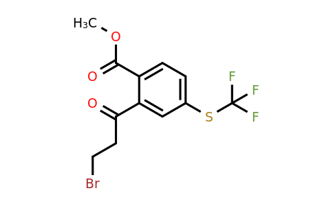 1805893-59-7 | Methyl 2-(3-bromopropanoyl)-4-(trifluoromethylthio)benzoate