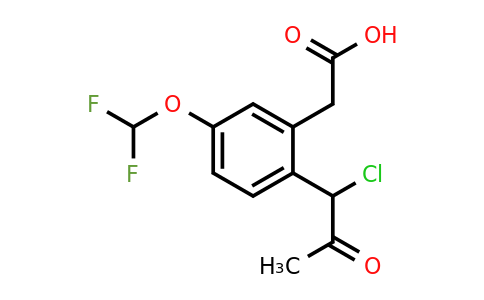 1805893-60-0 | 2-(1-Chloro-2-oxopropyl)-5-(difluoromethoxy)phenylacetic acid
