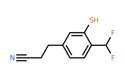 1805893-94-0 | 4-(Difluoromethyl)-3-mercaptophenylpropanenitrile