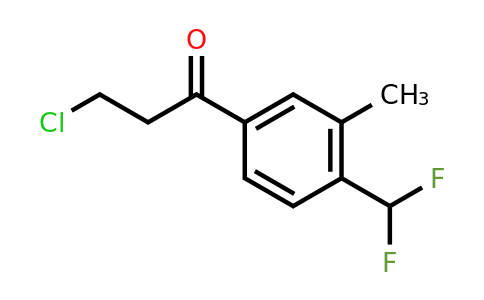 1805894-54-5 | 3-Chloro-1-(4-(difluoromethyl)-3-methylphenyl)propan-1-one