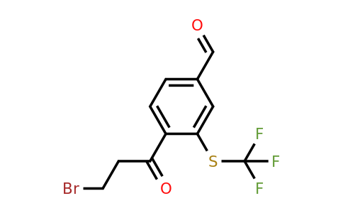 1805896-91-6 | 4-(3-Bromopropanoyl)-3-(trifluoromethylthio)benzaldehyde