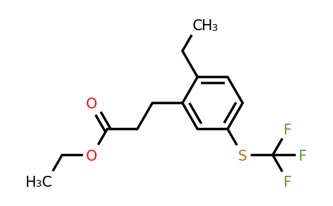 1805897-00-0 | Ethyl 3-(2-ethyl-5-(trifluoromethylthio)phenyl)propanoate
