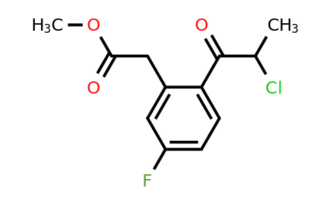 1805898-92-3 | Methyl 2-(2-chloropropanoyl)-5-fluorophenylacetate