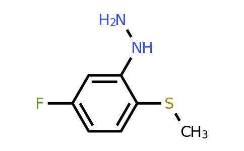 1805899-50-6 | 1-(5-Fluoro-2-(methylthio)phenyl)hydrazine