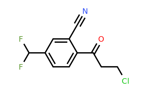 1805901-07-8 | 2-(3-Chloropropanoyl)-5-(difluoromethyl)benzonitrile