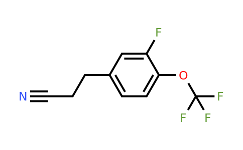 1805901-12-5 | 3-(3-Fluoro-4-(trifluoromethoxy)phenyl)propanenitrile