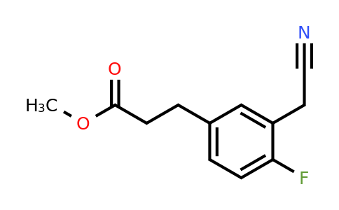 1805905-10-5 | Methyl 3-(3-(cyanomethyl)-4-fluorophenyl)propanoate