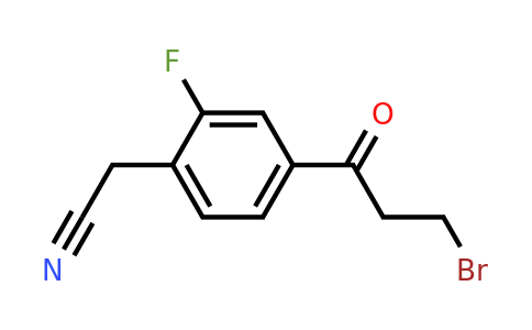 1805905-56-9 | 4-(3-Bromopropanoyl)-2-fluorophenylacetonitrile