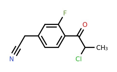 1805905-71-8 | 4-(2-Chloropropanoyl)-3-fluorophenylacetonitrile