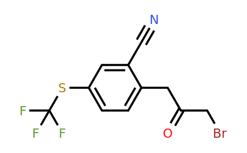 1805907-13-4 | 2-(3-Bromo-2-oxopropyl)-5-(trifluoromethylthio)benzonitrile