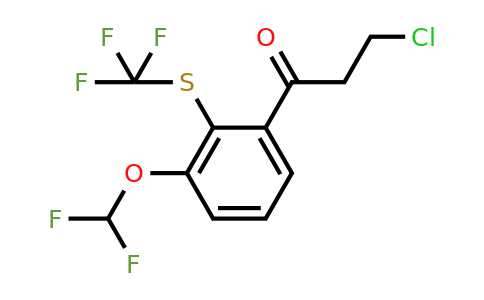 1805907-77-0 | 3-Chloro-1-(3-(difluoromethoxy)-2-(trifluoromethylthio)phenyl)propan-1-one