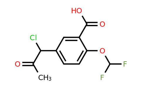 1805907-82-7 | 5-(1-Chloro-2-oxopropyl)-2-(difluoromethoxy)benzoic acid