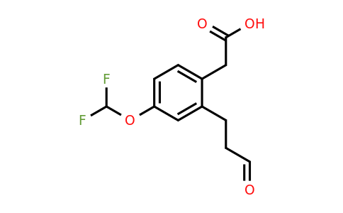 1805907-92-9 | 4-(Difluoromethoxy)-2-(3-oxopropyl)phenylacetic acid