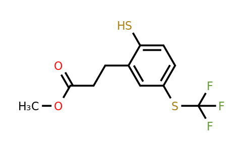 1805909-01-6 | Methyl 3-(2-mercapto-5-(trifluoromethylthio)phenyl)propanoate