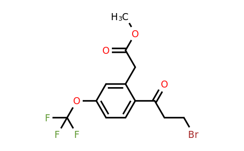 1805909-41-4 | Methyl 2-(3-bromopropanoyl)-5-(trifluoromethoxy)phenylacetate