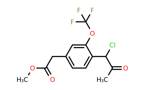 1805909-75-4 | Methyl 4-(1-chloro-2-oxopropyl)-3-(trifluoromethoxy)phenylacetate