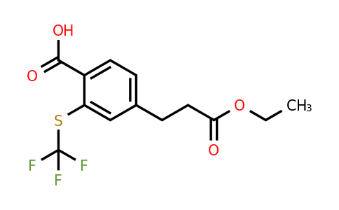 1805910-00-2 | 4-(3-Ethoxy-3-oxopropyl)-2-(trifluoromethylthio)benzoic acid