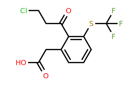 1805910-58-0 | 2-(3-Chloropropanoyl)-3-(trifluoromethylthio)phenylacetic acid