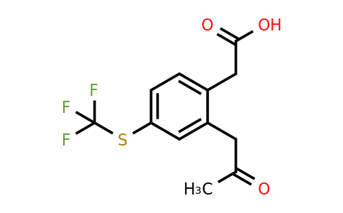 1805910-62-6 | 2-(2-Oxopropyl)-4-(trifluoromethylthio)phenylacetic acid