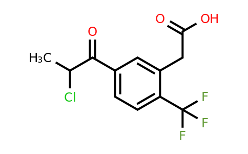 1805911-52-7 | 5-(2-Chloropropanoyl)-2-(trifluoromethyl)phenylacetic acid