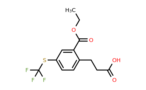1805911-80-1 | Ethyl 2-(2-carboxyethyl)-5-(trifluoromethylthio)benzoate