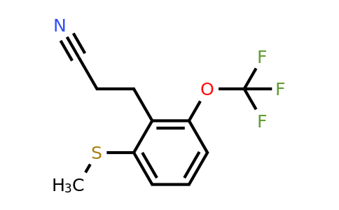 1805912-96-2 | 3-(2-(Methylthio)-6-(trifluoromethoxy)phenyl)propanenitrile