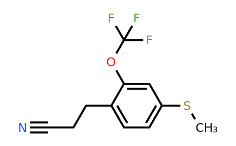 1805913-01-2 | 3-(4-(Methylthio)-2-(trifluoromethoxy)phenyl)propanenitrile