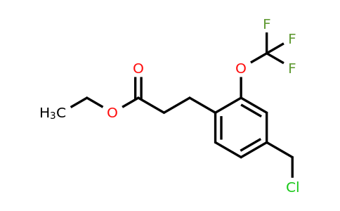 1805913-16-9 | Ethyl 3-(4-(chloromethyl)-2-(trifluoromethoxy)phenyl)propanoate