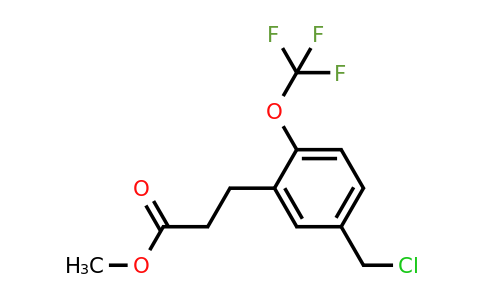 1805913-23-8 | Methyl 3-(5-(chloromethyl)-2-(trifluoromethoxy)phenyl)propanoate