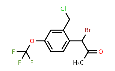 1805913-57-8 | 1-Bromo-1-(2-(chloromethyl)-4-(trifluoromethoxy)phenyl)propan-2-one