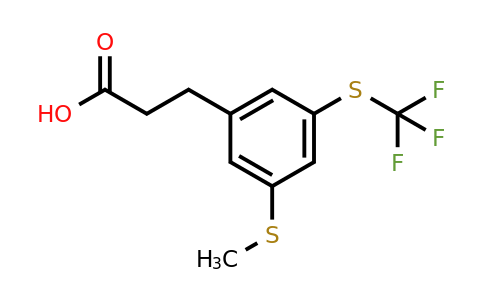 1805914-35-5 | 3-(3-(Methylthio)-5-(trifluoromethylthio)phenyl)propanoic acid