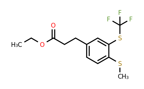 1805914-44-6 | Ethyl 3-(4-(methylthio)-3-(trifluoromethylthio)phenyl)propanoate