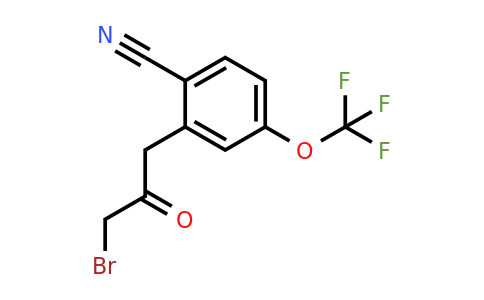 1805915-95-0 | 2-(3-Bromo-2-oxopropyl)-4-(trifluoromethoxy)benzonitrile
