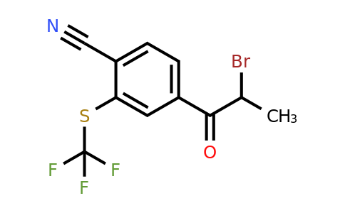 1805916-84-0 | 4-(2-Bromopropanoyl)-2-(trifluoromethylthio)benzonitrile