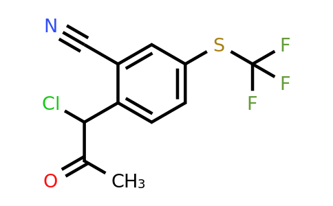 1805917-11-6 | 2-(1-Chloro-2-oxopropyl)-5-(trifluoromethylthio)benzonitrile
